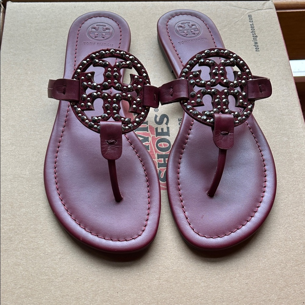 Tory Burch Women's Burgundy Sandals